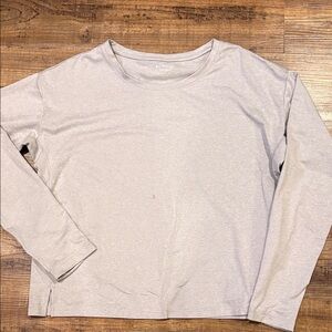 Athleta Light Gray Long Sleeve Top